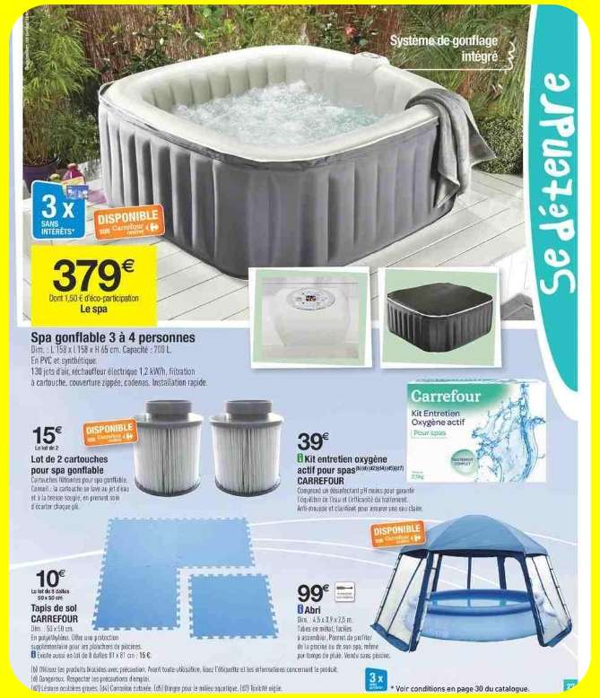 spa gonflable a carrefour