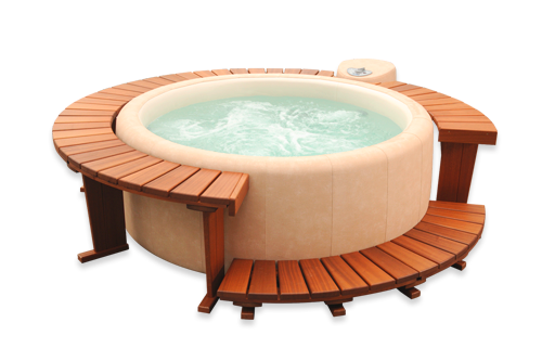 spa gonflable avec contour