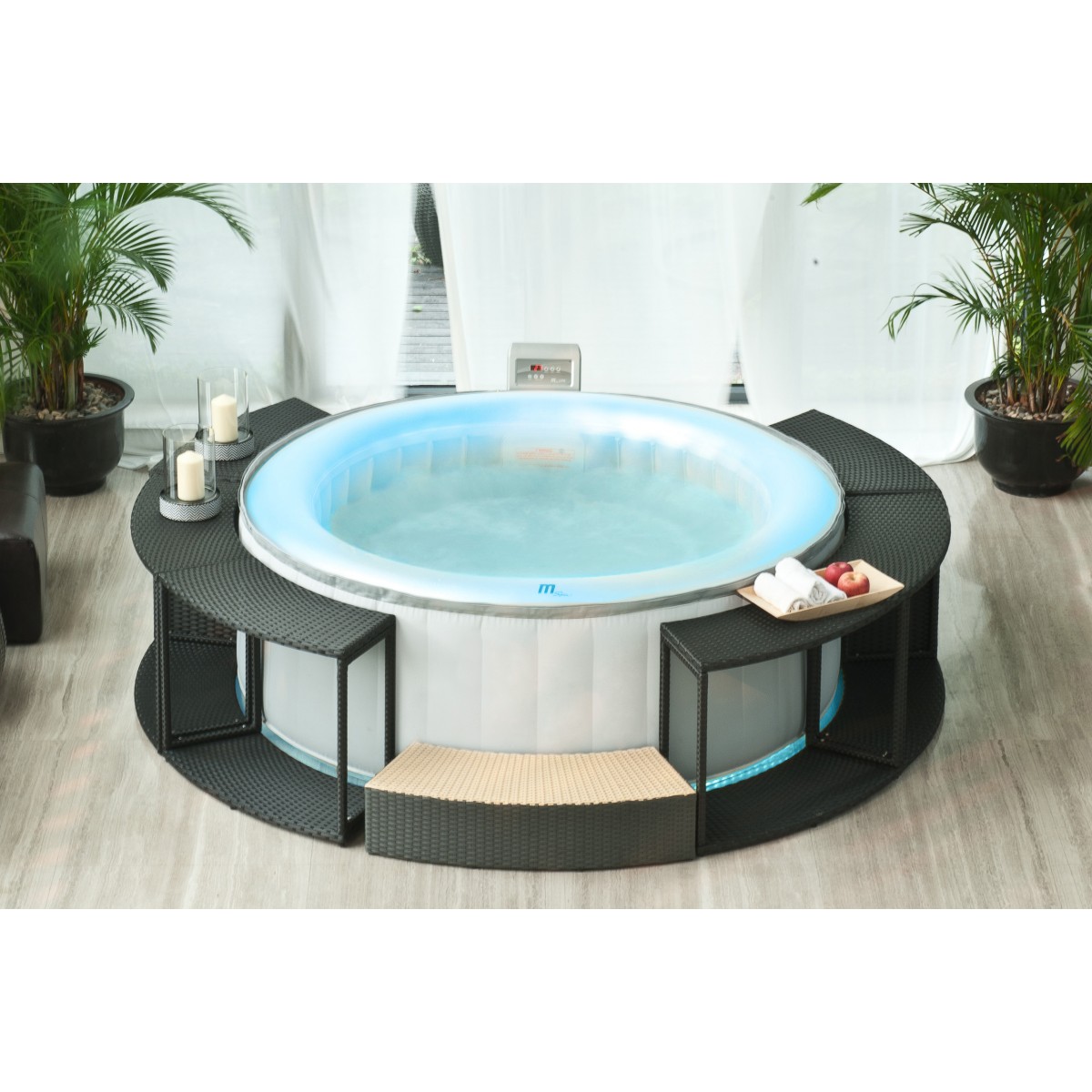 spa gonflable avec led
