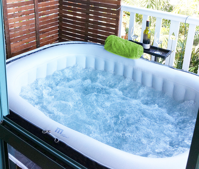 spa gonflable balcon