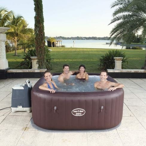 spa gonflable bestway lay-z maldives carre 6 places assises