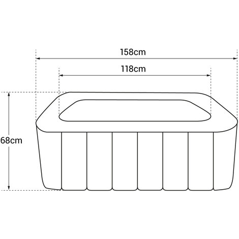 spa gonflable carre alpine - 4 places - nouveau modele 2018
