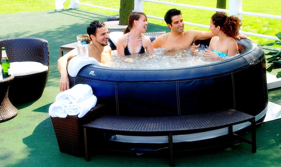 spa gonflable dans un appartement