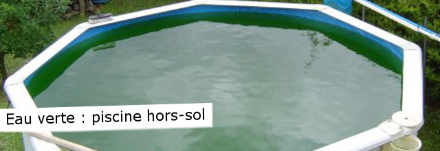 spa gonflable eau verte