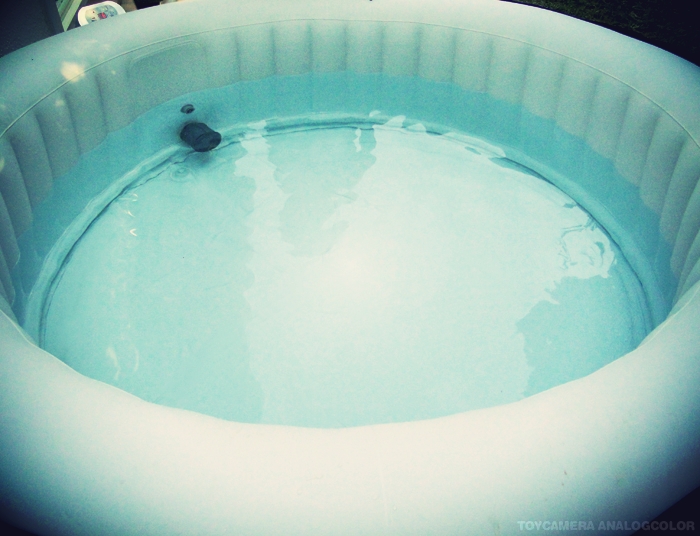 spa gonflable eau verte