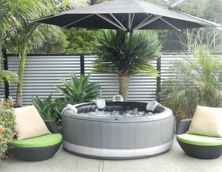 spa gonflable exterieur