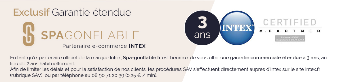 spa gonflable garantie 3 ans