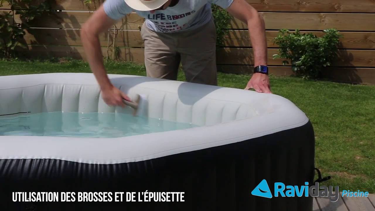 spa gonflable gluant