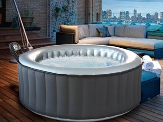 spa gonflable gris