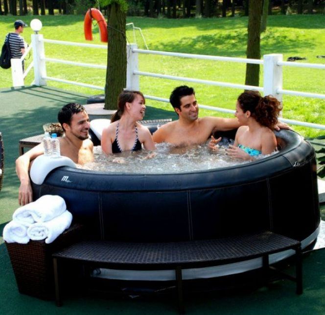 spa gonflable l'hiver