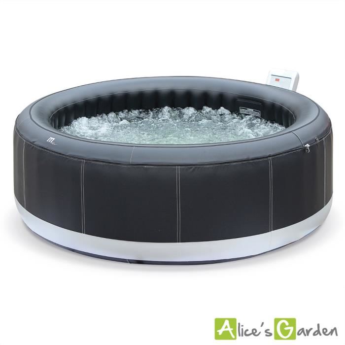 spa gonflable ottawa xxl cuir noir 6 personnes