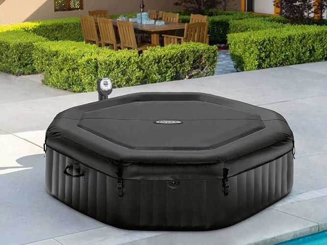 spa gonflable purespa octogonal bulles + jets 6 places - intex
