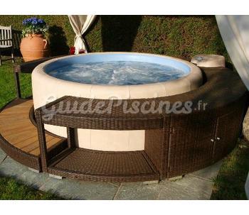 spa gonflable resine tressee
