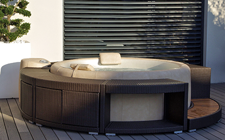 spa gonflable resine tressee