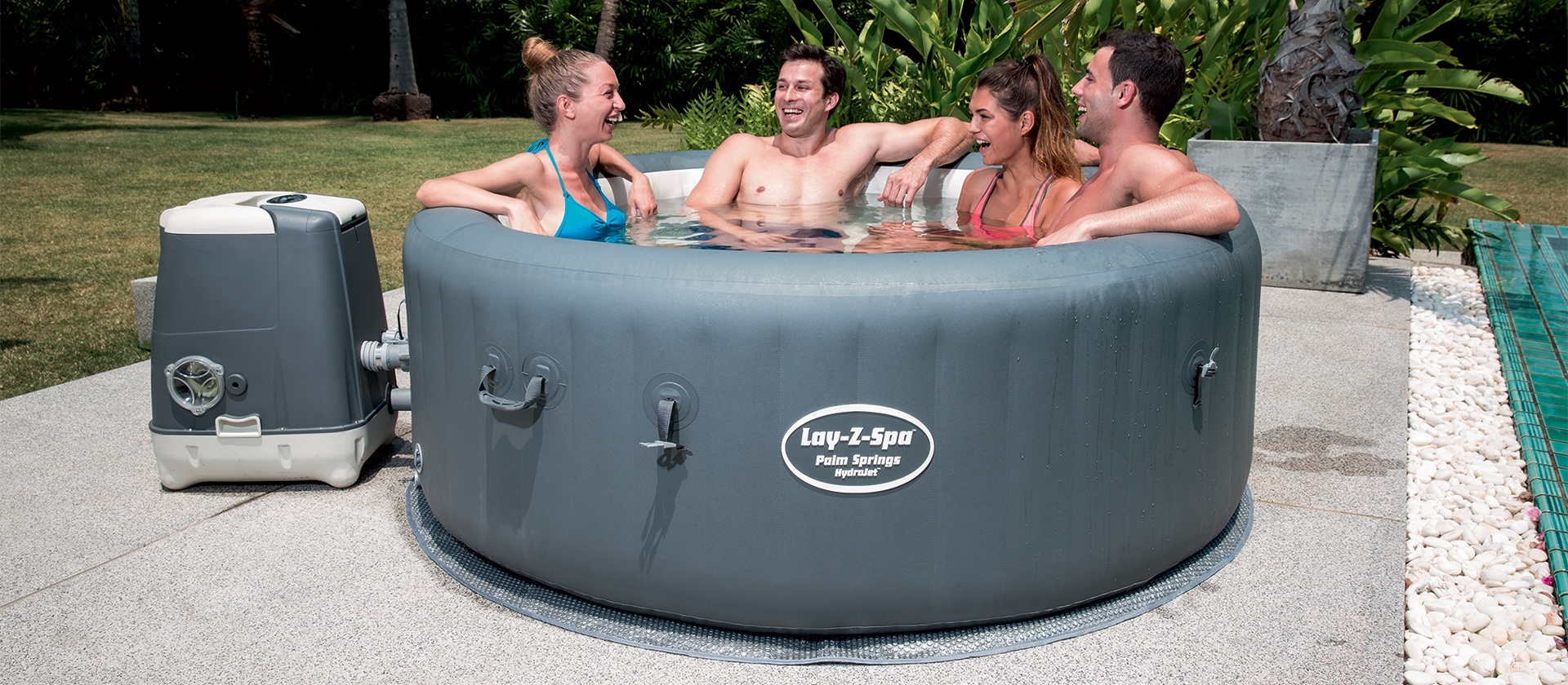 spa gonflable rond - lay-z-spatm palm spring