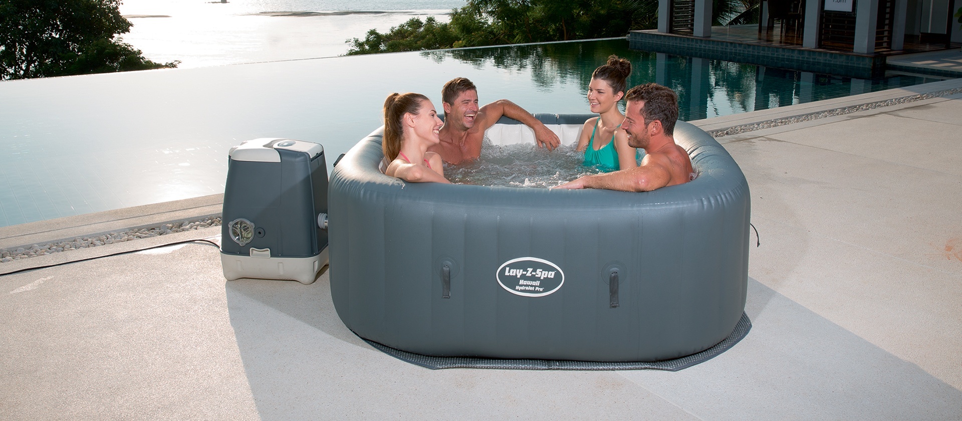 spa gonflable rond - lay-z-spatm palm spring