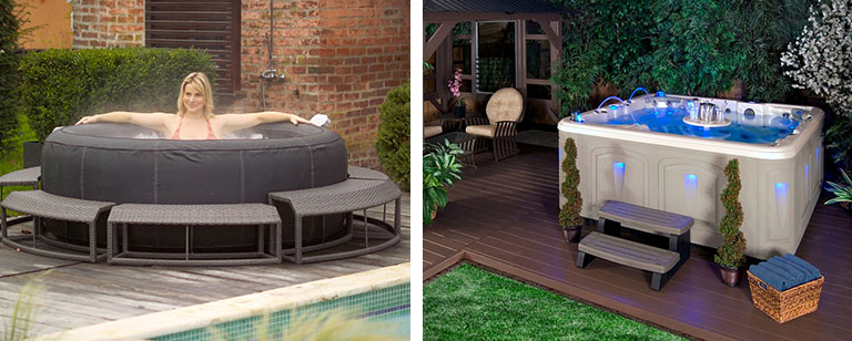 spa gonflable semi enterre