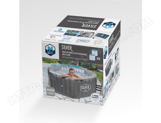 spa gonflable silver 5 a 6 places netspa