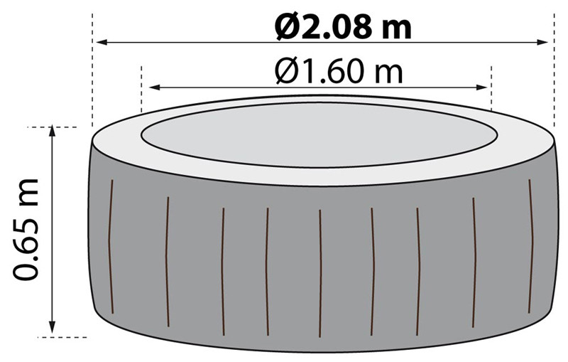 spa gonflable sunbay 6 places