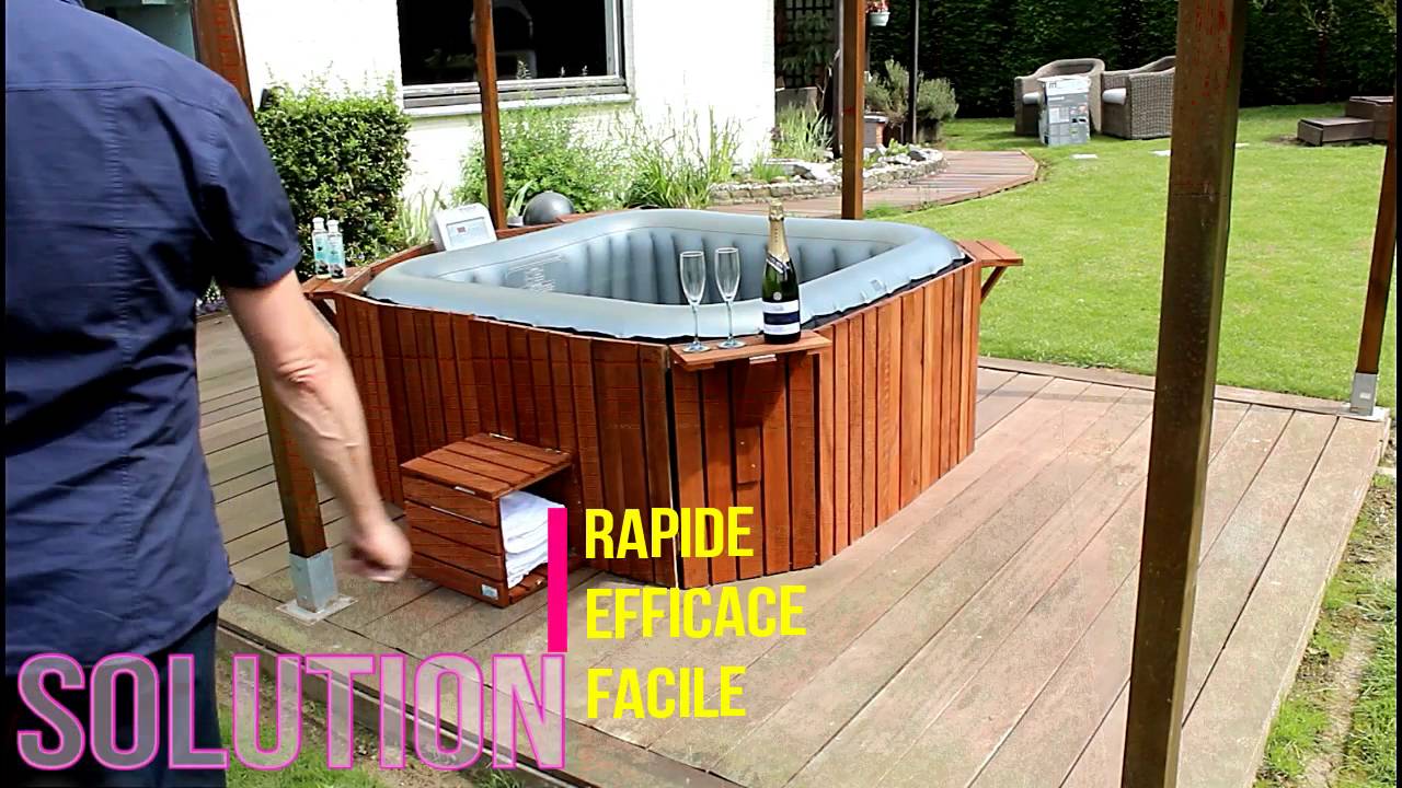 spa gonflable sur palette