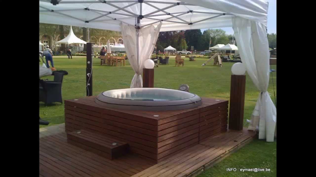 spa gonflable terrasse bois