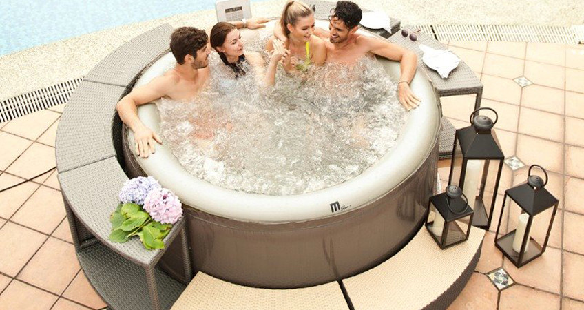 spa gonflable tresse