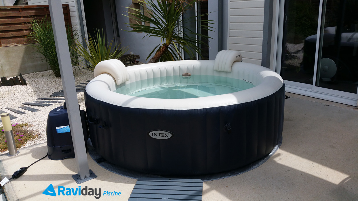 spa intex 6 places bleu