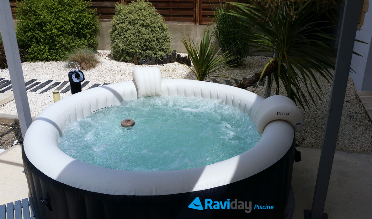 spa intex 6 places bleu