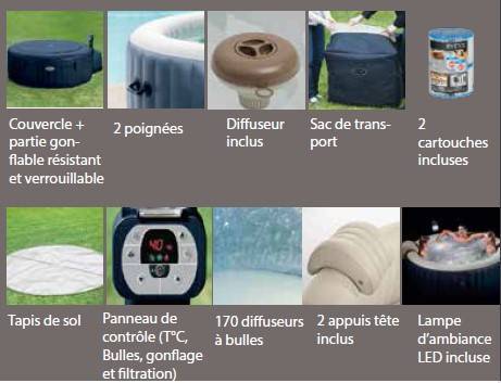 spa intex 6 places led