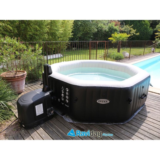 spa intex jets et bulles octogonal