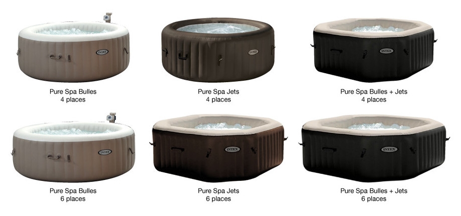 spa intex pure spa bulles 6 places luxe