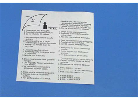 spa intex rustine