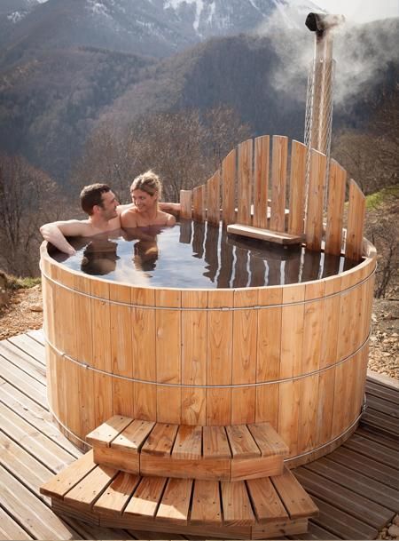 spa jacuzzi bois