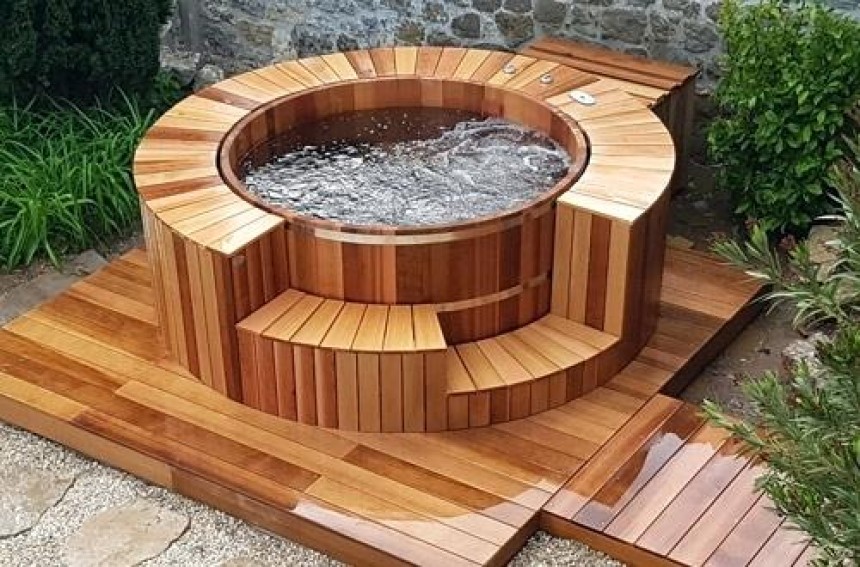spa jacuzzi bois