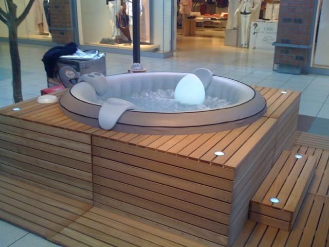 spa jacuzzi bois