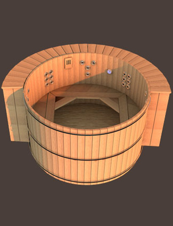 spa jacuzzi exterieur bois