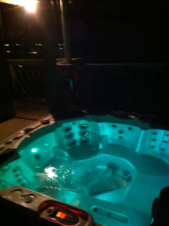 spa jacuzzi nuit